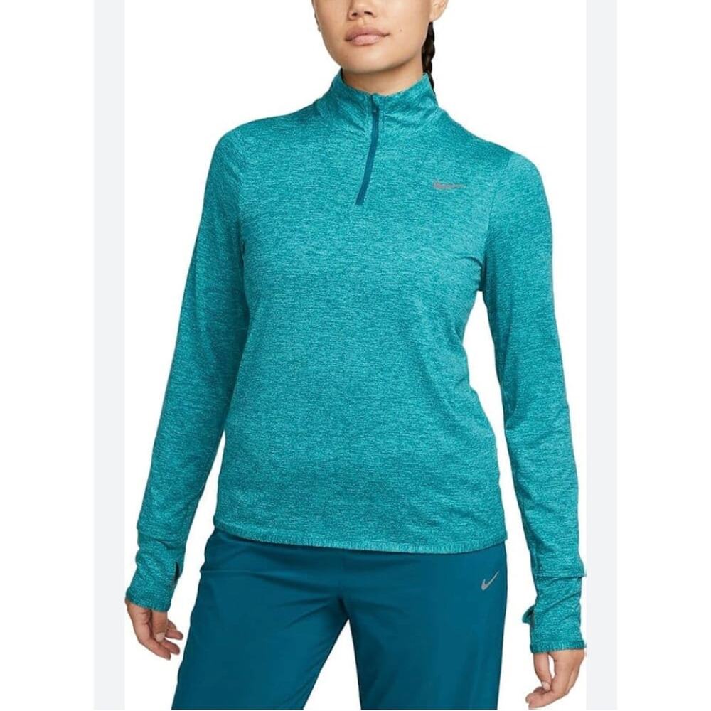 New Nike Women's Teal Sportswear Long Sleeve Running Sweatshirt Top Size S